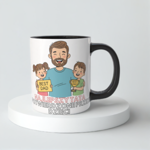 Świąteczny Kubek na Święta - Najlepszy tata - potwierdzone przez dzieci